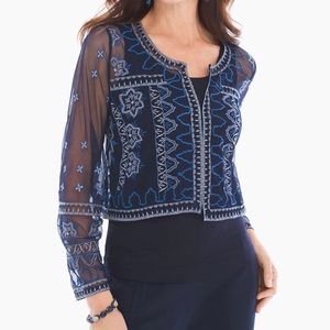 Embroidered Sheer Bolero